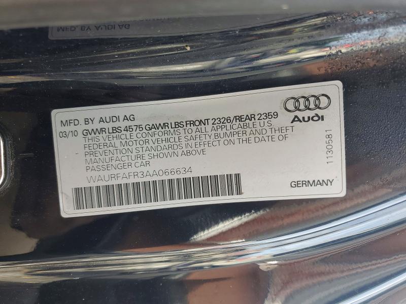 Продажа на аукционе авто 2010 Audi A5, vin: WAURFAFR3AA066634, номер лота: 69047526