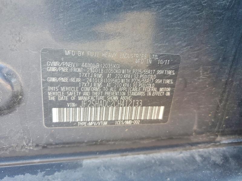 Aukcja sprzedaży 2012 Subaru Forester, vin: JF2SHADC2CH412133, numer aukcji: 67420066