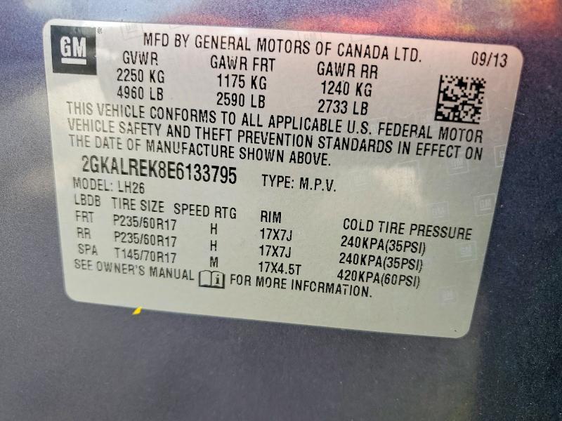 67995106 :رقم المزاد ، 2GKALREK8E6133795 vin ، 2014 Gmc Terrain مزاد بيع