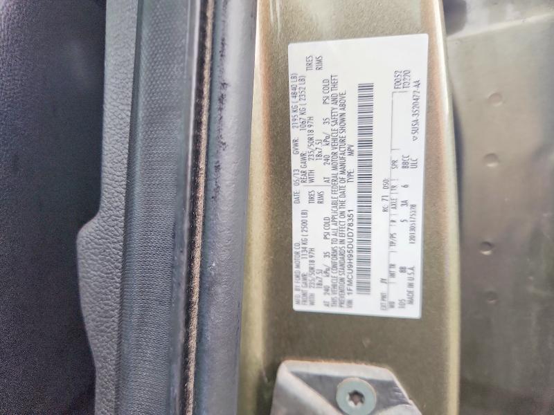 2013 Ford Escape მანქანა იყიდება აუქციონზე, vin: 1FMCU9H95DUD78351, აუქციონის ნომერი: 68014076
