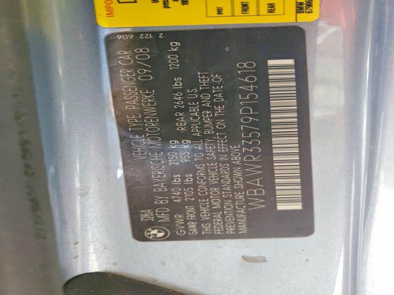 Aukcja sprzedaży 2009 Bmw 328, vin: WBAWR33579P154618        , numer aukcji: 69187846