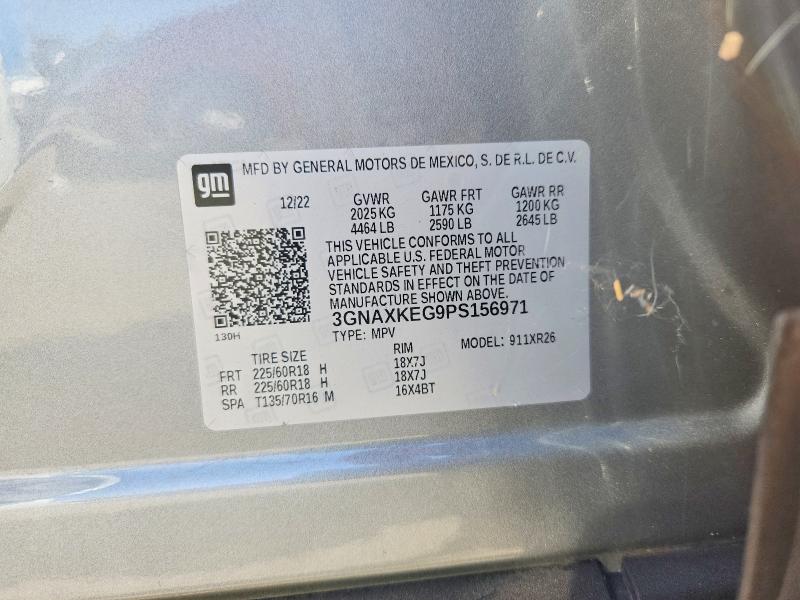 Продажа на аукционе авто 2023 Chevrolet Equinox, vin: 3GNAXKEG9PS156971, номер лота: 67305436