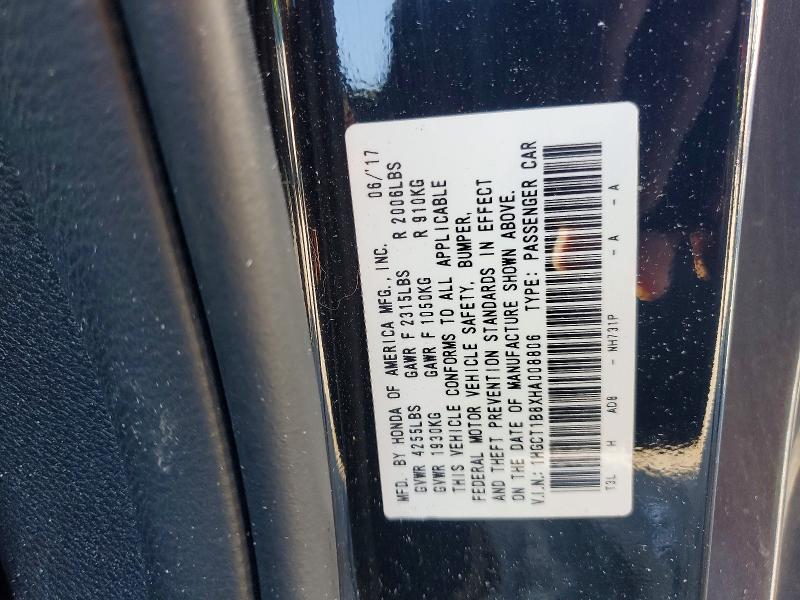 Aukcja sprzedaży 2017 Honda Accord, vin: 1HGCT1B8XHA008806, numer aukcji: 69746306