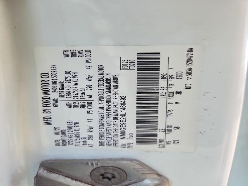 Продаж на аукціоні авто 2020 Ford Transit Connect, vin: NM0GE9E24L1466492, номер лоту: 69817296