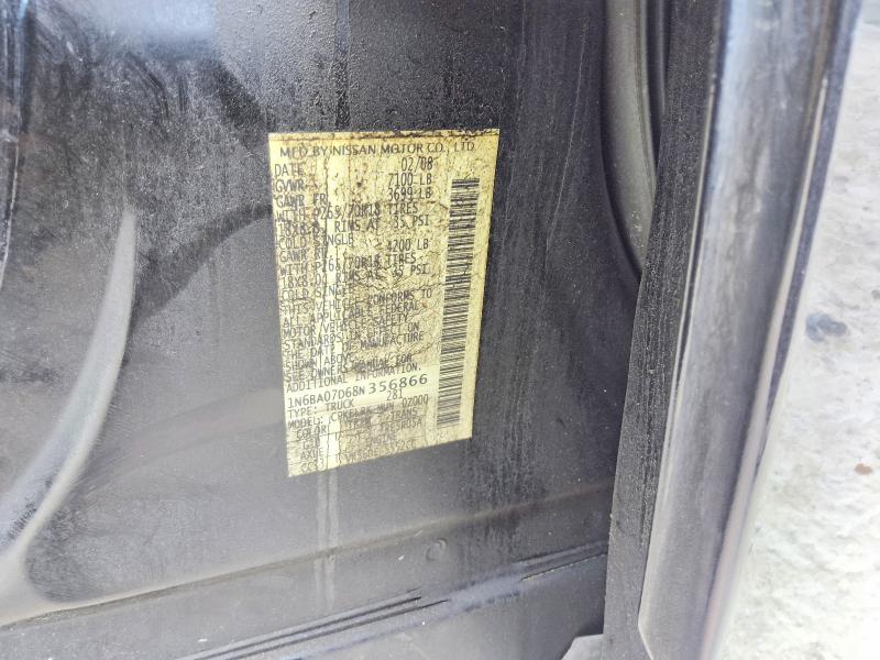 Продаж на аукціоні авто 2008 Nissan Titan, vin: 1N6BA07D68N356866, номер лоту: 67365776