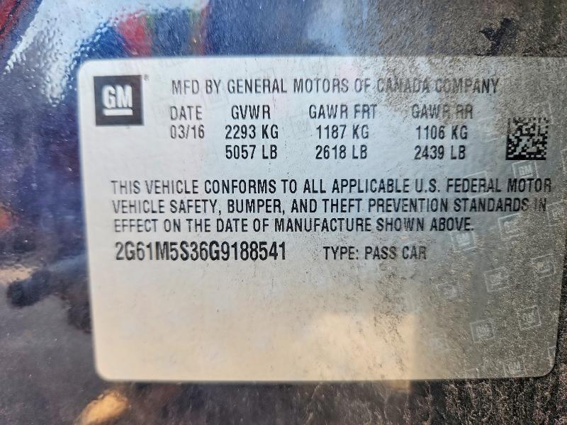 2016 Cadillac Xts მანქანა იყიდება აუქციონზე, vin: 2G61M5S36G9188541, აუქციონის ნომერი: 67650836