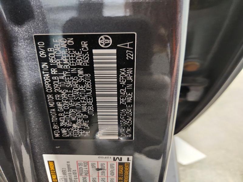 Aukcja sprzedaży 2010 Toyota Corolla, vin: JTDBU4EE7AJ085018, numer aukcji: 70014866