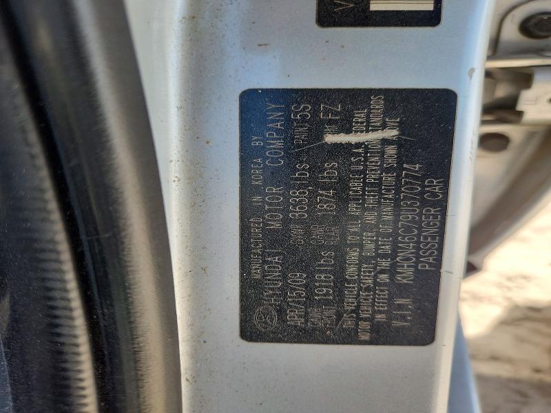 Aukcja sprzedaży 2009 Hyundai Accent, vin: KMHCN46C79U370774, numer aukcji: 67609956