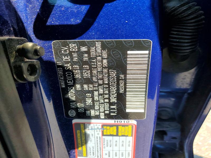 69393776 :رقم المزاد ، 3KPA24AB0JE053487 vin ، 2018 Kia Rio مزاد بيع