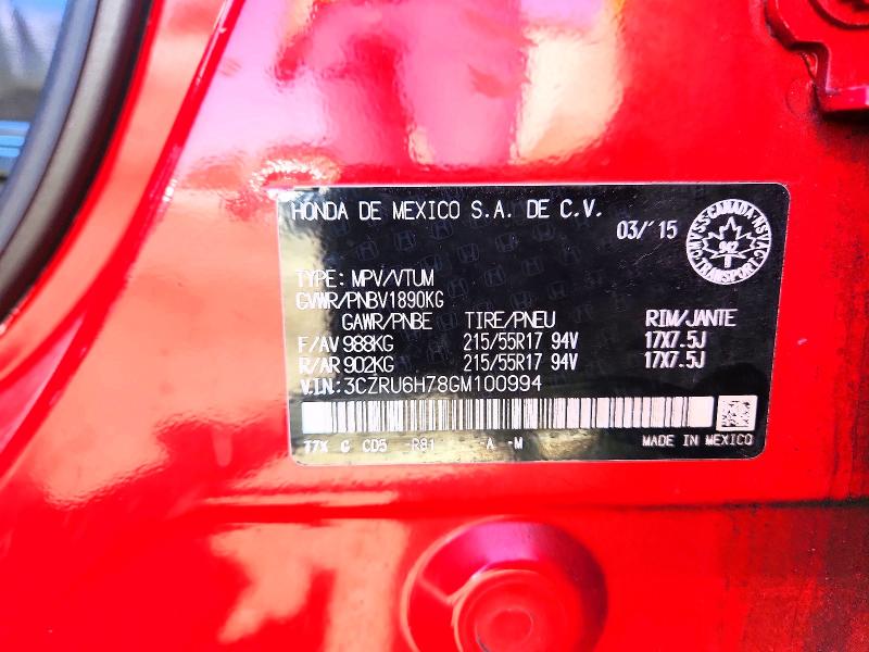 Продаж на аукціоні авто 2016 Honda Hr-v, vin: 3CZRU6H78GM100994, номер лоту: 66905796