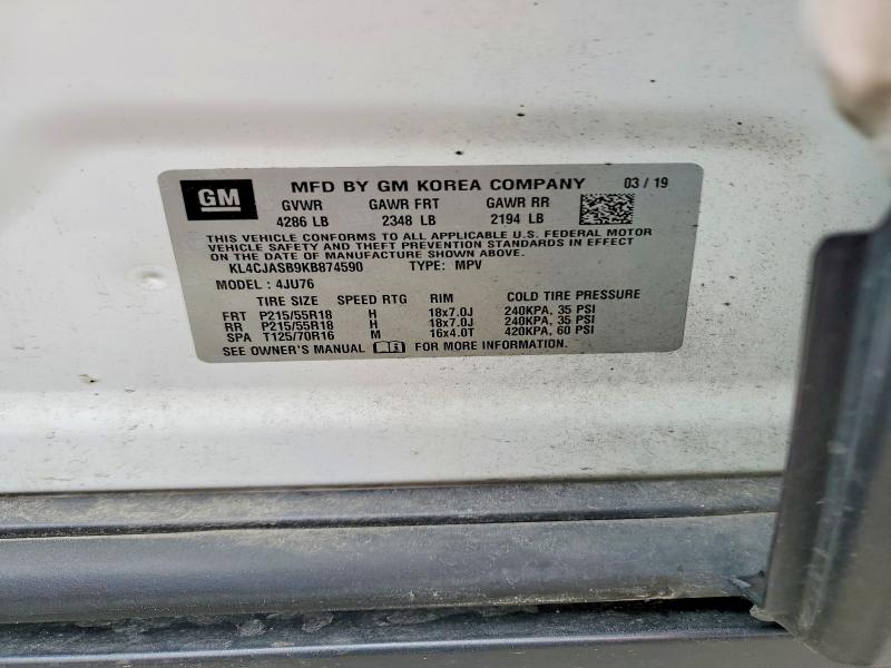 Aukcja sprzedaży 2019 Buick Encore, vin: KL4CJASB9KB874590, numer aukcji: 69428526