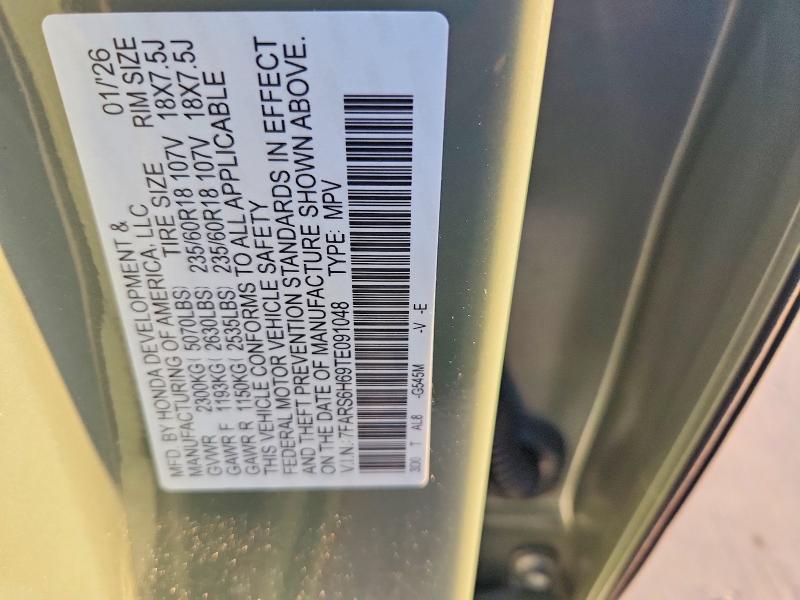 67235426 :رقم المزاد ، 7FARS6H69TE091048 vin ، 2026 Honda Cr-v مزاد بيع