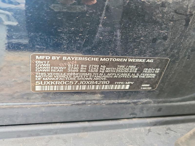 69430976 :رقم المزاد ، 5UXKR0C57J0X84280 vin ، 2018 Bmw X5 مزاد بيع