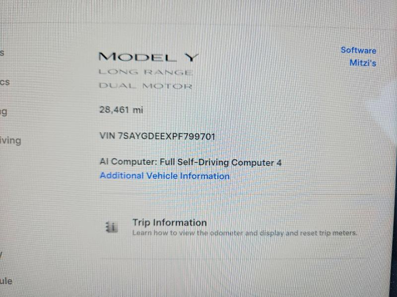 68352306 :رقم المزاد ، 7SAYGDEEXPF799701 vin ، 2023 Tesla Model Y مزاد بيع