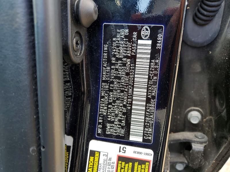 Продаж на аукціоні авто 2018 Toyota Camry, vin: 4T1B11HK7JU065211, номер лоту: 67339956