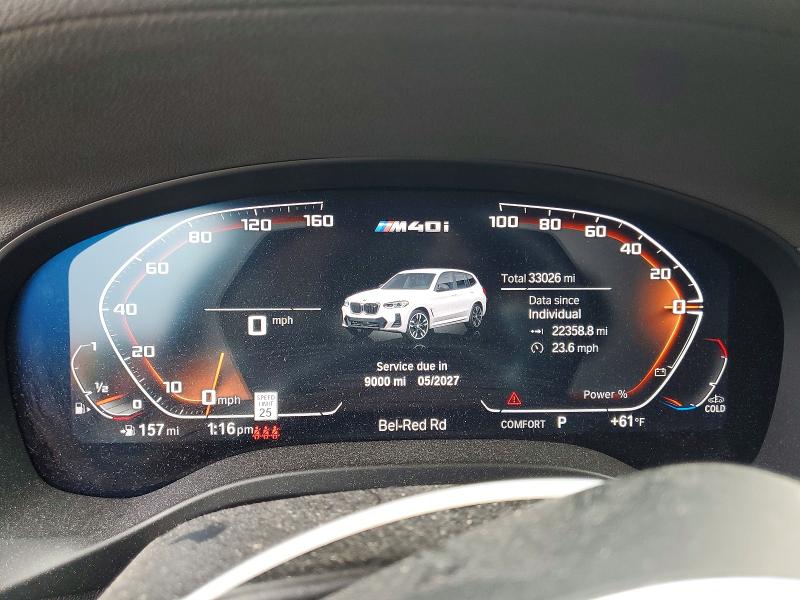 2022 Bmw X3 მანქანა იყიდება აუქციონზე, vin: 5UX83DP03N9L69976, აუქციონის ნომერი: 70499446