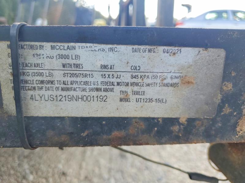 Продажа на аукционе авто 2022 Other 12' Flatbed Utility Trailer, vin: 4LYUS1219NH001192, номер лота: 65930236