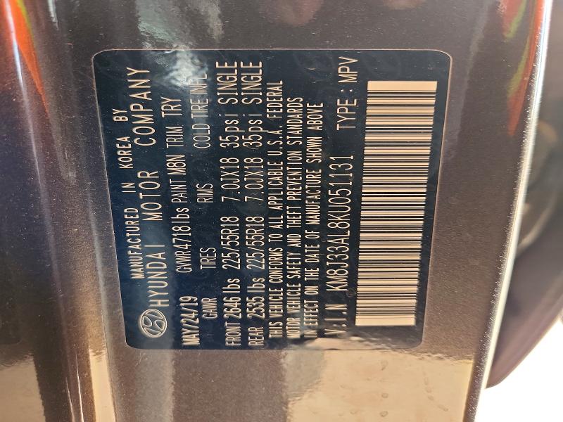 Продаж на аукціоні авто 2019 Hyundai Tucson, vin: KM8J33AL8KU051131, номер лоту: 69793706