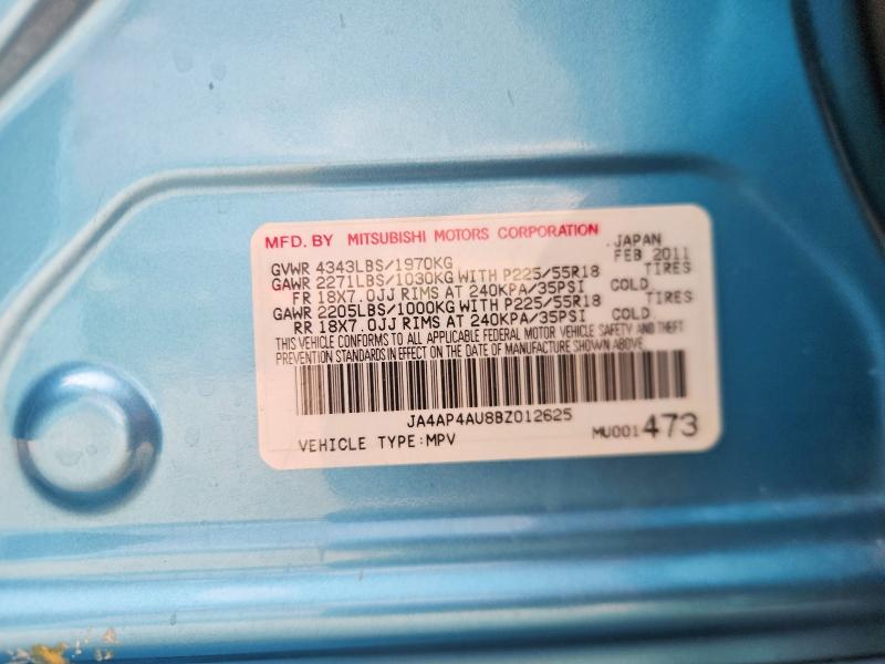 Aukcja sprzedaży 2011 Mitsubishi Outlander Sport, vin: JA4AP4AU8BZ012625, numer aukcji: 69194666