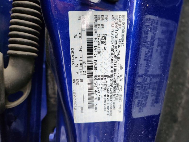 68950306 :رقم المزاد ، 1FADP3F2XDL105114 vin ، 2013 Ford Focus مزاد بيع