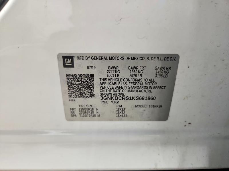 Продаж на аукціоні авто 2019 Chevrolet Blazer, vin: 3GNKBCRS1KS691860, номер лоту: 71121596