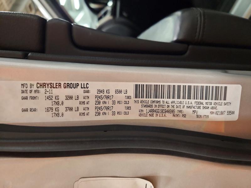 Продаж на аукціоні авто 2011 Jeep Grand Cherokee, vin: 1J4RR4GG1BC640205, номер лоту: 70681256