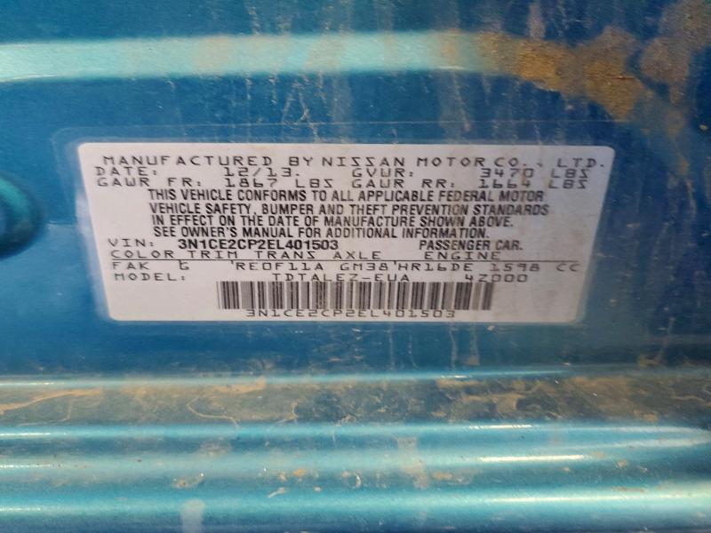 Aukcja sprzedaży 2014 Nissan Versa Note, vin: 3N1CE2CP2EL401503, numer aukcji: 69590396