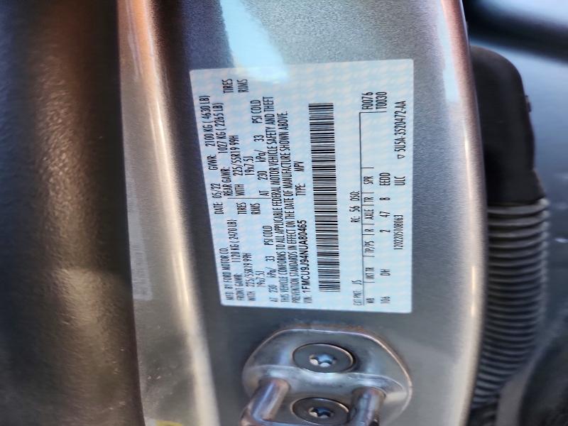 2022 Ford Escape მანქანა იყიდება აუქციონზე, vin: 1FMCU9J94NUA80465, აუქციონის ნომერი: 67705616