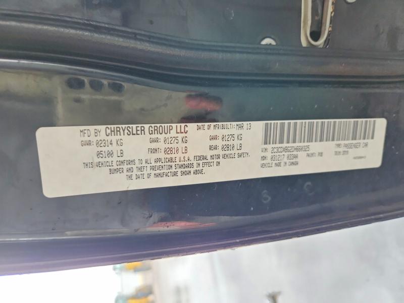 70386726 :رقم المزاد ، 2C3CDXBG2DH660325 vin ، 2013 Dodge Charger مزاد بيع