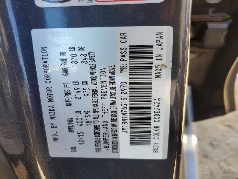 Aukcja sprzedaży 2016 Mazda 3, vin: JM1BM1M76G1312970, numer aukcji: 68295456
