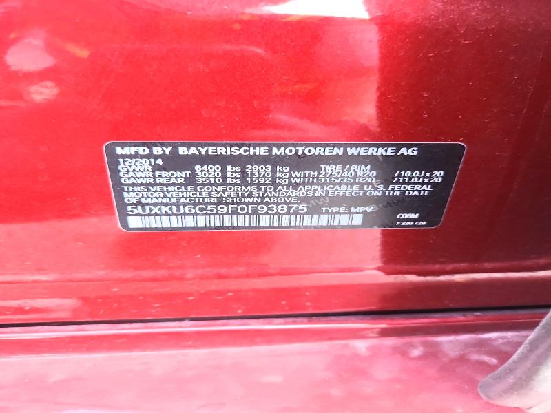 Aukcja sprzedaży 2015 Bmw X6, vin: 5UXKU6C59F0F93875, numer aukcji: 67424286