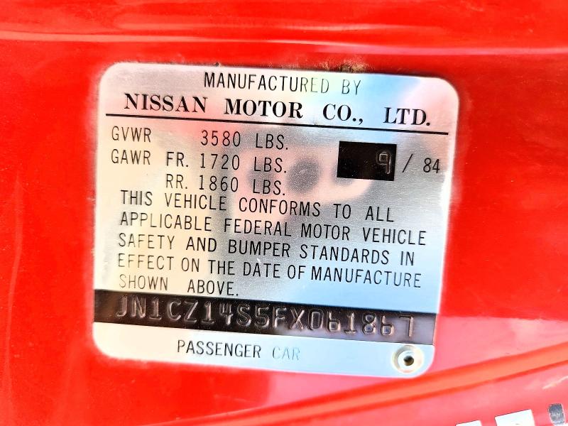 Aukcja sprzedaży 1985 Nissan 300zx, vin: JN1CZ14S5FX061867, numer aukcji: 70518916