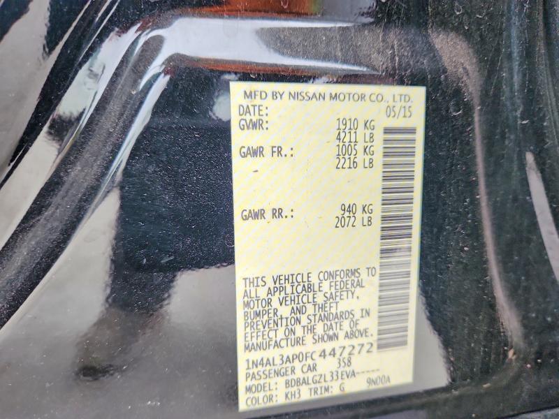 Продажа на аукционе авто 2015 Nissan Altima, vin: 1N4AL3AP0FC447272, номер лота: 71158906