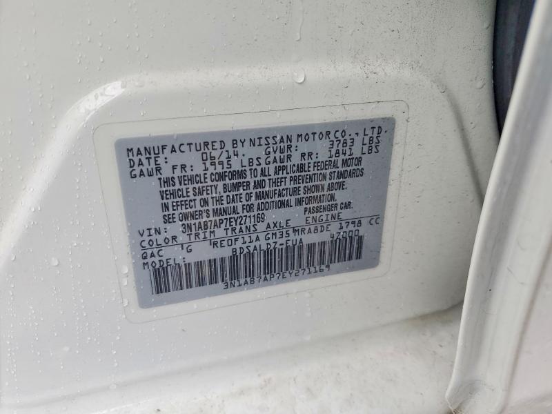 Продаж на аукціоні авто 2014 Nissan Sentra, vin: 3N1AB7AP7EY271169, номер лоту: 69926916