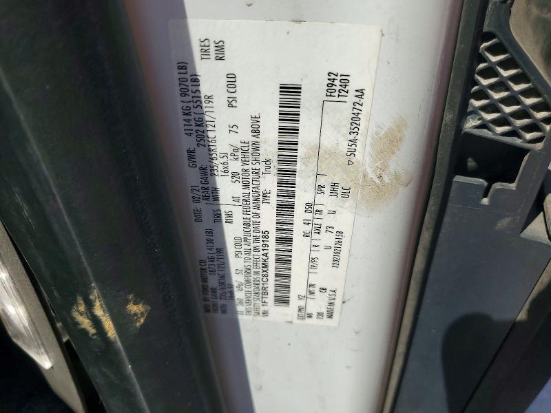 69555366 :رقم المزاد ، 1FTBR1C8XMKA19185 vin ، 2021 Ford Transit مزاد بيع