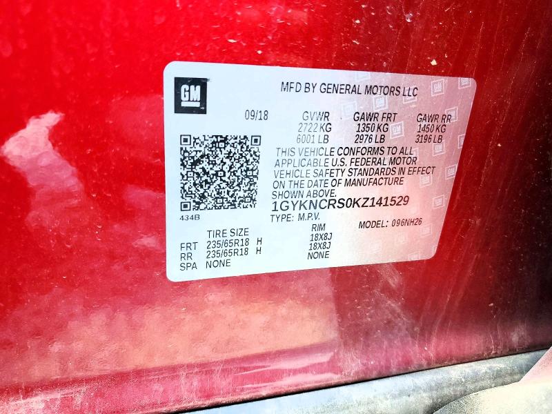 Aukcja sprzedaży 2019 Cadillac Xt5, vin: 1GYKNCRS0KZ141529, numer aukcji: 67257616