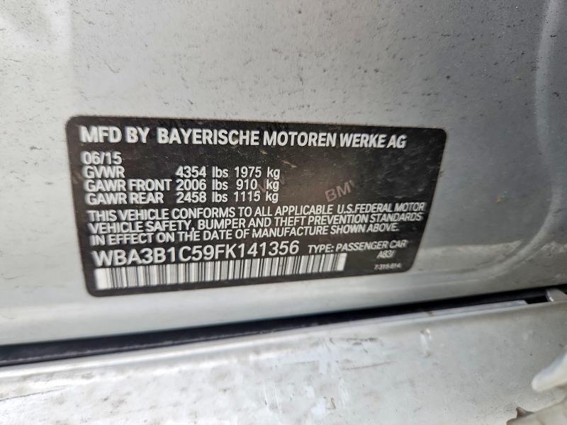 Aukcja sprzedaży 2015 Bmw 320, vin: WBA3B1C59FK141356, numer aukcji: 69808106