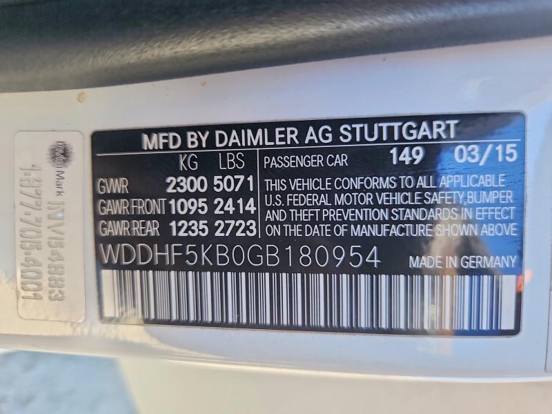 Aukcja sprzedaży 2016 Mercedes-benz E, vin: WDDHF5KB0GB180954, numer aukcji: 67738876