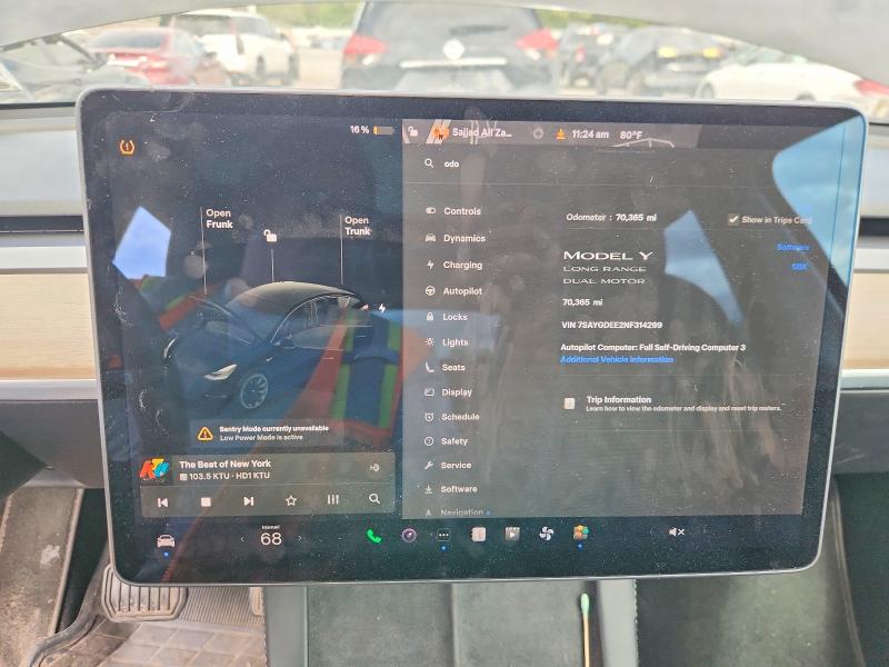 Продаж на аукціоні авто 2022 Tesla Model Y, vin: 7SAYGDEE2NF314299, номер лоту: 69087826