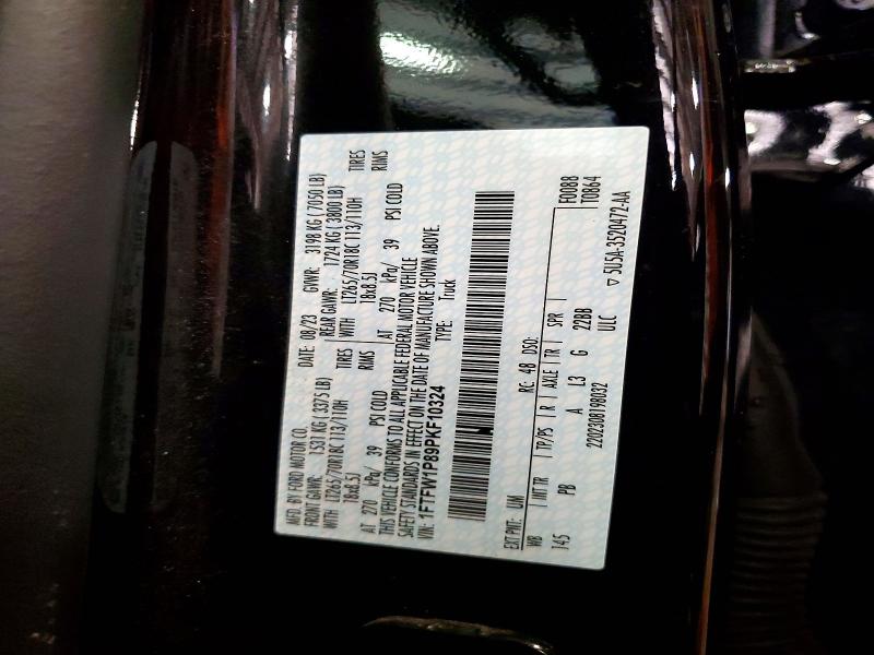 70469076 :رقم المزاد ، 1FTFW1P89PKF10324 vin ، 2023 Ford F150 مزاد بيع
