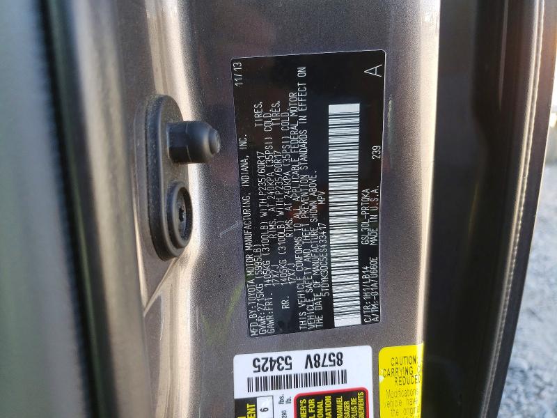 Продаж на аукціоні авто 2014 Toyota Sienna, vin: 5TDYK3DC5ES433417, номер лоту: 67531066