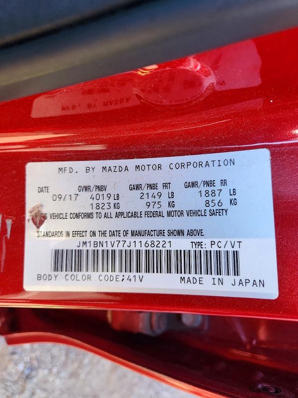 Aukcja sprzedaży 2018 Mazda 3, vin: JM1BN1V77J1168221, numer aukcji: 69018926