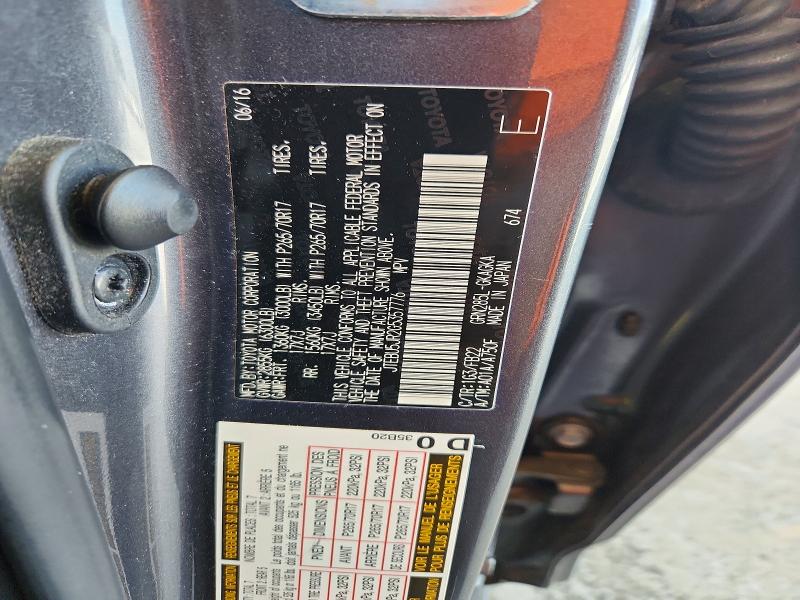 2016 Toyota 4runner მანქანა იყიდება აუქციონზე, vin: JTEBU5JR2G5357776, აუქციონის ნომერი: 68557346