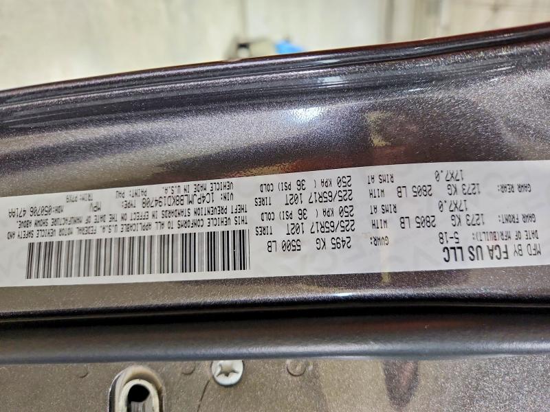 70455586 :رقم المزاد ، 1C4PJMLB8KD194708 vin ، 2019 Jeep Cherokee مزاد بيع
