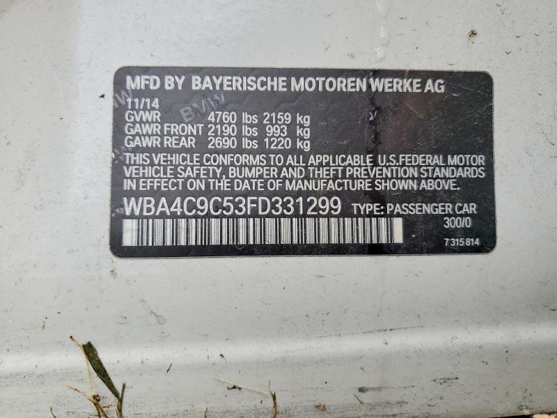 69739506 :رقم المزاد ، WBA4C9C53FD331299 vin ، 2015 Bmw 428 مزاد بيع