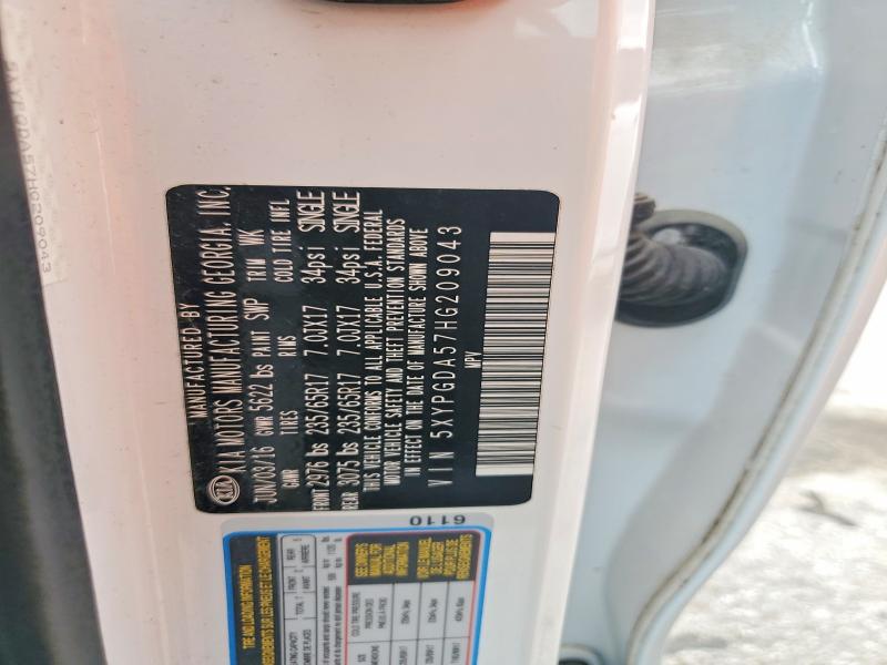 Aukcja sprzedaży 2017 Kia Sorento, vin: 5XYPGDA57HG209043, numer aukcji: 67338216