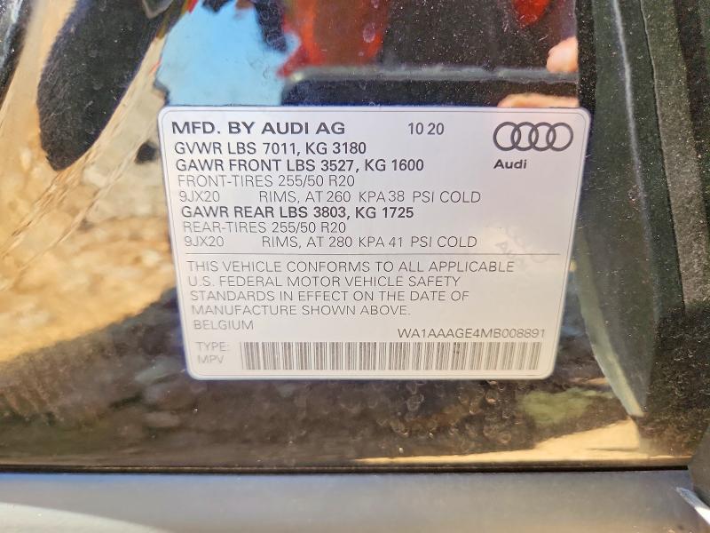 Aukcja sprzedaży 2021 Audi E-tron, vin: WA1AAAGE4MB008891, numer aukcji: 67532156