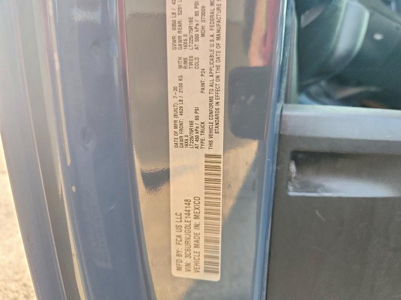 Aukcja sprzedaży 2020 Ram Promaster 3500, vin: 3C6URVJG0LE144148, numer aukcji: 67792226