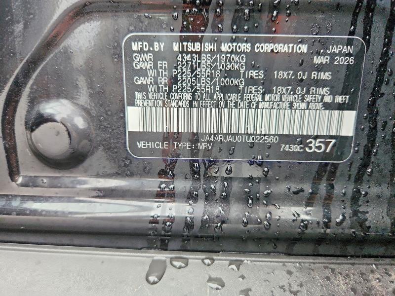 Aukcja sprzedaży 2026 Mitsubishi Outlander Sport, vin: JA4ARUAU0TU022560, numer aukcji: 67295496