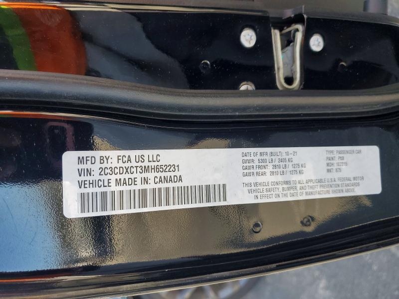 Продаж на аукціоні авто 2021 Dodge Charger, vin: 2C3CDXCT3MH652231, номер лоту: 67538966
